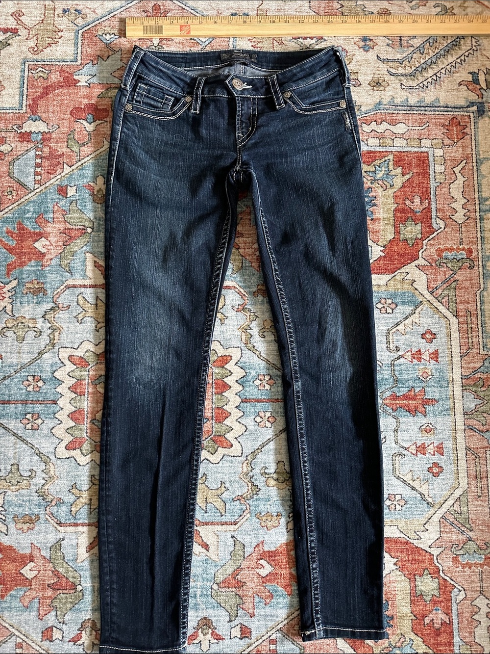 Silver Jeans Dark Indigo Skinny Jeans